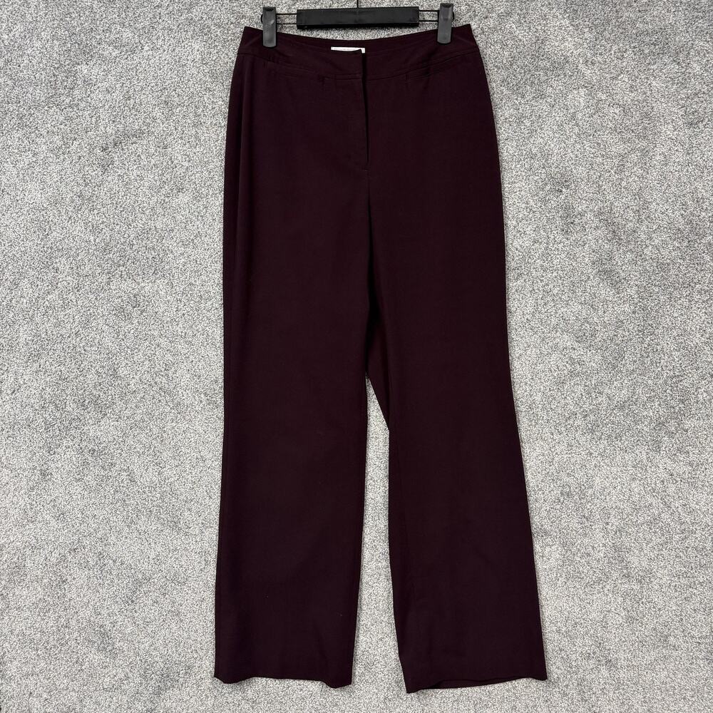 Worthington Dress Pants Womens 6 Maroon Straight Leg Stretch Office Career Chic